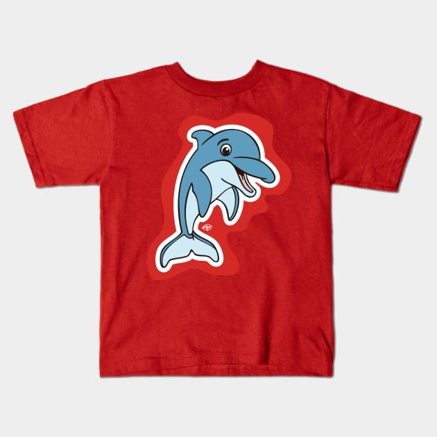 Little Dolphin Kids T-Shirt by MBK